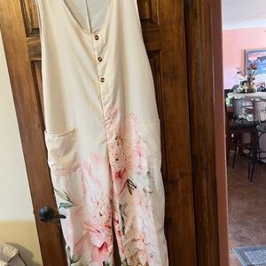 Floral Cream Jumpsuit